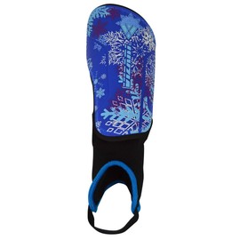 VIZARI Frost 2 Espinillera de fútbol con protección de Tobillo para niños y niñas (Azul/Morado, XXS)