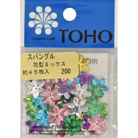 TOHO Spangle, Flower Shape, Approx. 0.6 inches (14 mm), Approx. 45 Sheets