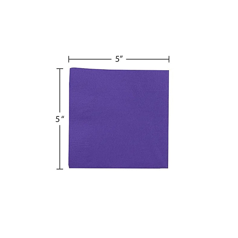 JAM PAPER Small Beverage Napkins - 5 x 5 -