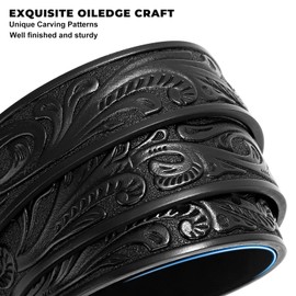 Beltroad Western Leather Buckle Belt for Men Women Cowboy Cowgirl Leather Mens Belts for Jeans Men's Christmas Belts Gifts