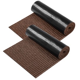 Nuanchu Large Semi Finished Outdoor Mat 16 x 79 Inch Narrow Door Mat Non Slip Mats Waterproof Carpet Roll for Bathroom Entryway Indoor Outdoor (Coffee,2 Roll)