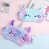 J26 Unicorn Plush Sleeping Mask Rainbow Sleeping Mask Eye Mask