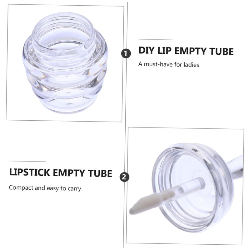 MERRYHAPY 15pcs Honeycomb Lip Gloss Tubes Clear Container Refillable Bottles