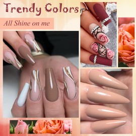 MTSSII 12PCS Gel Nail Polish Set,UV/LED Soak Off,12 Colors Gel Nail Kit Art Design Soak Off UV LED,Nail Art Design Gifts for Women (Set-11, 12pcs)