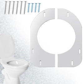 Gisafai Toilet Flange Support Plate Closet Flange Floor Repair Ring Bracket Extender Kit Offset Toilet Repair Kit, 5.59 x 5.28 Inches Inner Diameter, 1mm Thickness(Stainless Steel)