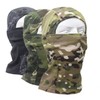 Tactical Camouflage Balaclava Head Cover - Outdoor Riding & Hiking Mask with UV Protection, Sunshade, Quick-Dry, Windproof (Average Size) Size/Black Python 3ea
