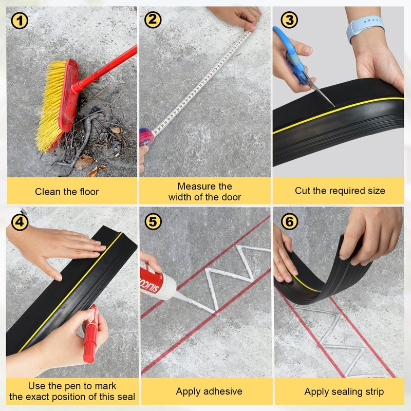 DGSL Universal Threshold Seal Strip with Sealants/Adhesive - 16FT Waterproof