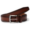 Johnston & Murphy Men's Perfed Edge Belt, Cognac, 32