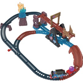 Thomas & Friends Motorized Toy Train Set Crystal Caves Adventure with Thomas, Tipping Bridge & 8 Ft of Track for Preschool Kids Ages 3+ Years​
