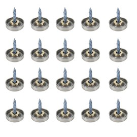 Rannb Mirror Screws Cap Cover Nails Stainless Steel 19mm/0.75" Dia - 20pcs