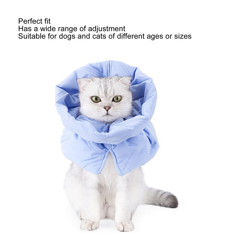 Cat Cone Collar Soft Adjustable Prevents Bite Lick Safety Cold