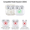 OETKER Compatible Airpods 4 Case for Women Cute, Clear Floral
