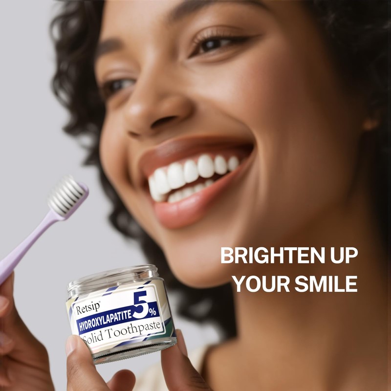 Retsip Toothpaste Tablets - 5% Nano Hydroxyapatite, Fluoride Free, Travel