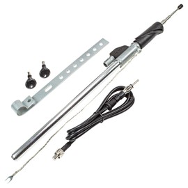 tomzz Audio 1057-003 Mudguard Telescopic Antenna Compatible with VW Golf 3 III Vento Chrome-Plated 1.5 m Cable Length Approx. 65 cm DIN Connection