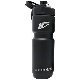 Speedfil Speedflask 21 oz. Vacuum Insulated Stainless Steel Cycling Sports Water Bottle with NEW Bounce Back Lid 2.0 (Black)