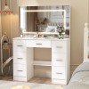 Yamissi New Vanity Table Set Makeup Bedroom Dressing Lighted LED