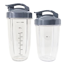 32oz & 24oz Blender Replacement Cups Kits for Nutribullet Pro 600W & 900W - Replacement Parts with Handy Flip - Top To - Go Lids