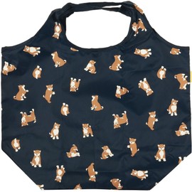 Hamamonyo Eco Tote Large Love Mameshiba Con, navy