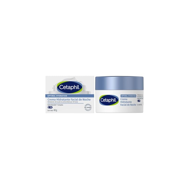 Cetaphil Optimal Hydration Crema Noche Ácido Hialurónico Piel Sensible 48