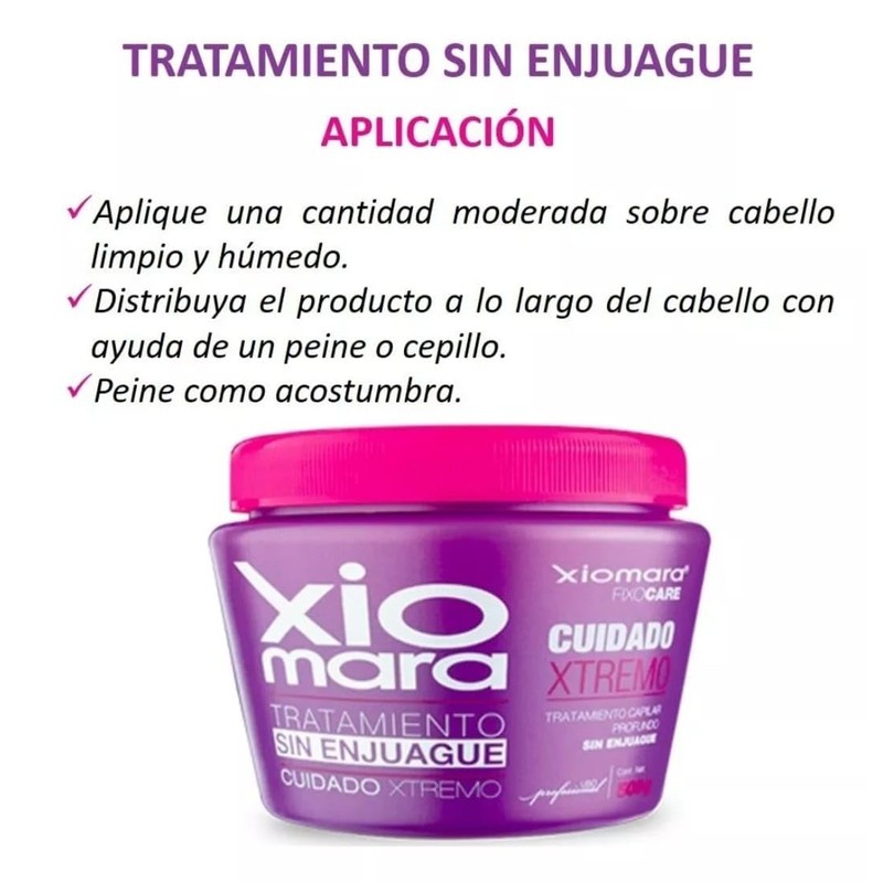 Tratamiento Sin Enjuague Cuidado Xtremo Xiomara 500 Gr