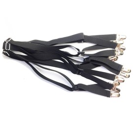 6 Sided Bed Sheet Clips for Bed Sheet Fixing Adjustable Bed Sheet Flat Sheet Anti Slip Clips (Black)