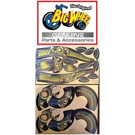 Set of Buzz Lightyear Decals for The Classic Original Big Wheel Spin-Out Racer, Original Replacement Part