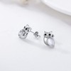 POTOPYY 925 Sterling Silver Animal Earrings Frog/Butterfly/Owl/Panda/Turtle/Dinosaur Studs Jewelry Gifts