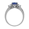 Silvershake 8X6mm Created Oval Shape Blue Sapphire 925 Sterling Silver