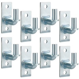 Dunzy Wall Mount Gate Hinges Wall Plate Hinges Heavy Duty Gate Hinges with 5/8 Hinge Pin Outdoor Chain Link Gate Hinge Chain Link Fence Gate Hinges, Screws Not Included(8 Pcs)