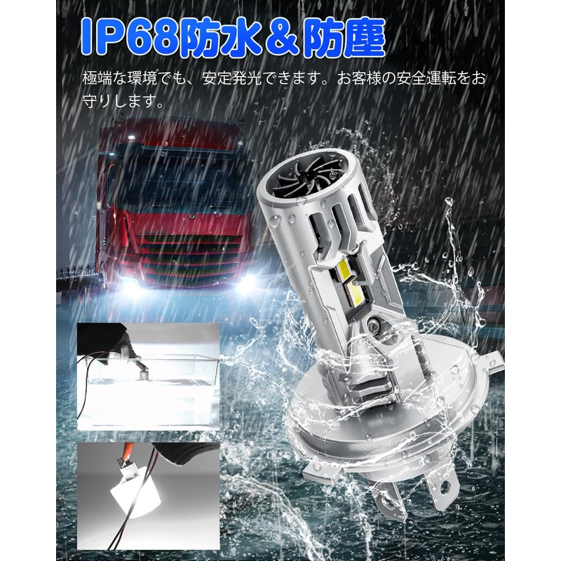 SUPAREE H4 LED Headlight, For Trucks, Explosion, 10 Times Brightness,