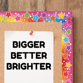 Rainbow Stars Classroom Trimmers 14.25m long Notice Board Display Borders