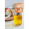 Jarware Oil Cruet Lid for Regular Mouth Mason Jars, Orange