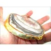 Jet International Gold Plated Agate Slice Coaster Single (1) Piece