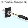 QIANRENON TRS 1/4 Panel Mount Solder Audio Adapter TRS 6.35mm