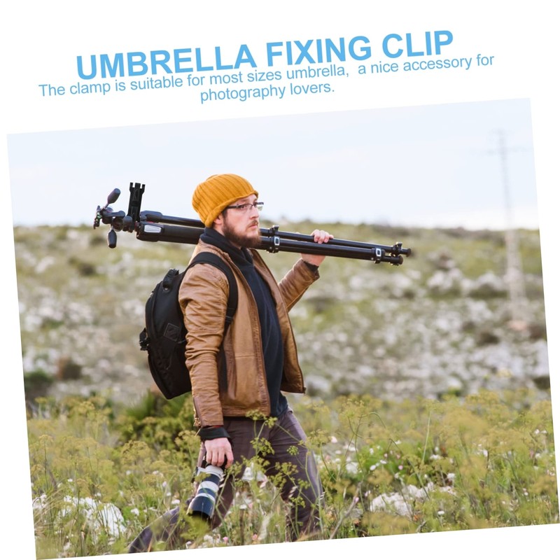 Tofficu Outdoor Tripod Umbrella Clip for Photography Fixing Clamp Accessory