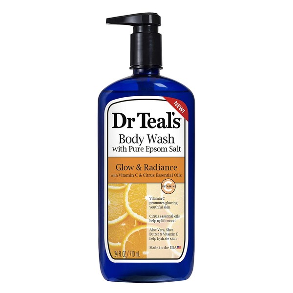 Dr. Teal's Glow & Radiance with Vitamin C & Citrus Essential Oils Body Wash 24oz Pack of 2