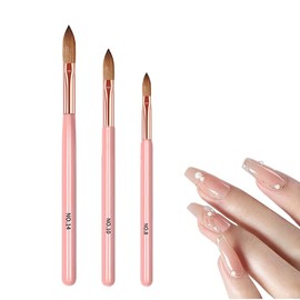 3PCS Acrylic Nail Brush Soft and Flexible Comfortable Grip Acrylic Brush Easy to Clean and Maintain Durability Acrylic Brushes for Nails For Nails 3d Nail Carving Tool Women Gift Set