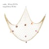 Decorative Fishing Net Wall Decor with Seashells Nautical Style Wall