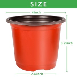 TDHDIKE TDHDIKE Plastic Planter Nursery Pots 4" Small (50pcs Pots and 50pcs Labels) Seedlings Flower Pots Container Seed Starting Pots for Plants