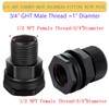 SNUTUYA PVC Garden Hose Bulkhead Fitting With Plug, 1/2" Female