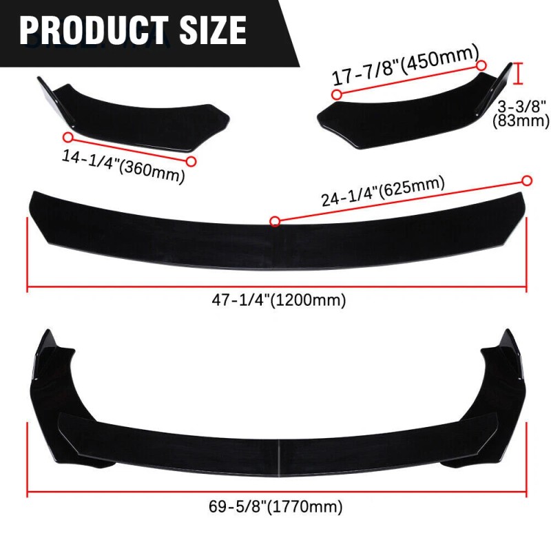 For Ford Taurus SHO Front Rear Bumper Lip Spoiler Body