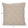 Creative Co-Op, Natural Hand-Embroidered Cotton and Linen Pillow with Seashell