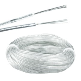URCIANOW 10 Meters 28AWG 2 Core Transparent Cable 0.7A Low Current Highly Transparent PVC Insulated Cable without sheath Outer Diameter 1.6 * 3.2mm For Small DIY LED Light Strips Decorative wires