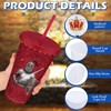 Patelai 12 Pcs Medieval Plastic Tumbler with Lids and Straws