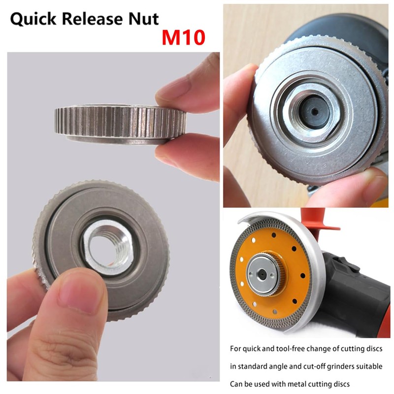 Bestgle M10 Angle Grinder Locking Nut Quick Release Pressure Plate