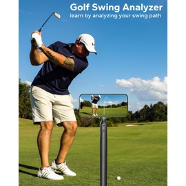 Charchendo 57" Extendable Golf Monopod Selfie Stick - Magnetic Phone Holder for Golf Swing Analysis, Putting Recording and Training Aid, Portable Travel Tripod Stand with Ground Spike, for MagSafe