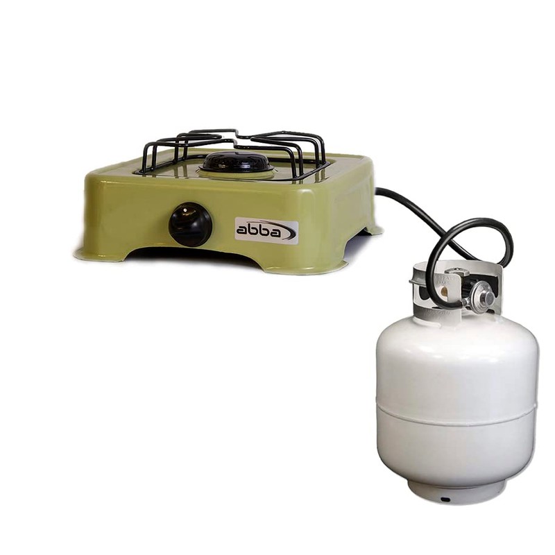 ABBA 12" Single Burner Propane Camping Stove - With Enamel