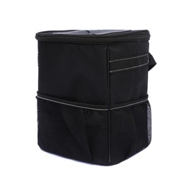 Car Bin 1pcs, Multipurpose Portable Car Garbage Bin with Lid and Storage Pockets, Leak-Proof Car Interior Bin for Tidy Use, Foldable and Waterproof Car Accessories for Interior, Adjustable Straps