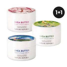 Nature Republic [Nature Republic] 1+1 Shea Butter Steam Cream (Select 1 of 3) / [네이처리퍼블릭] 1+ 1 쉐어버터 스팀크림 3종 택 1