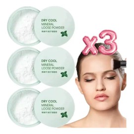 Polvo traslúcido mineral coreano 3 pzs | control mate para maquillaje de día todo tipo de piel